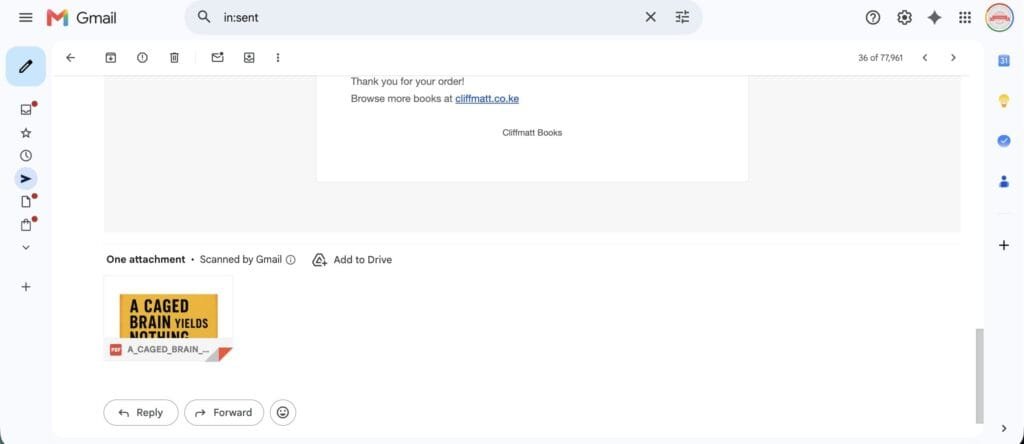PDF book delivered to Gmail on Android phone Kenya — how to open and download